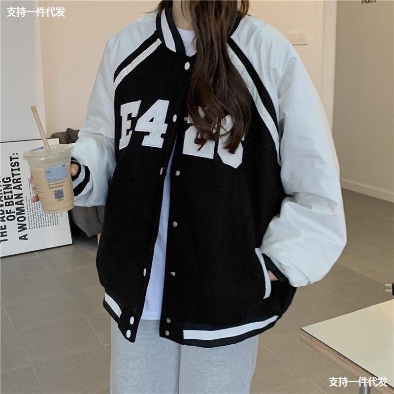 Áo Khoác Nhung Bomber Unisex  F426 , Áo khoác form rộng 2 lớp dày dặn - Miss Girl