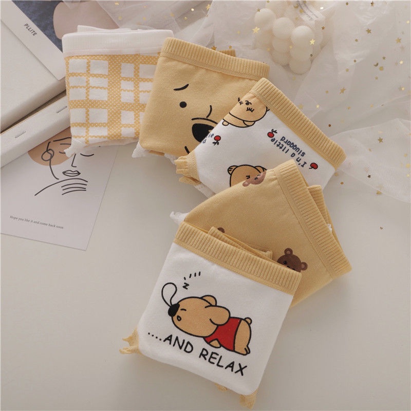 Quần Lót Cotton Lưng Vừa Thoáng Khí Thời Trang Cho Nữ