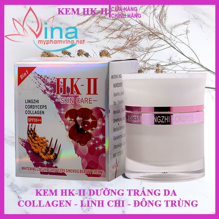 KEM HK-II DƯỠNG TRẮNG DA CAO CẤP COLLAGEN LINH CHI VÀ ĐÔNG TRÙNG HẠ THẢO 20GR