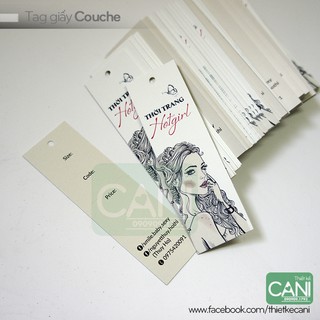 1000c In theo yêu cầu Tag giấy que dài 2.5 x 8.5cm Tag giấy treo quần áo Thẻ treo Tag áo Tem quần áo Tag phụ kiện