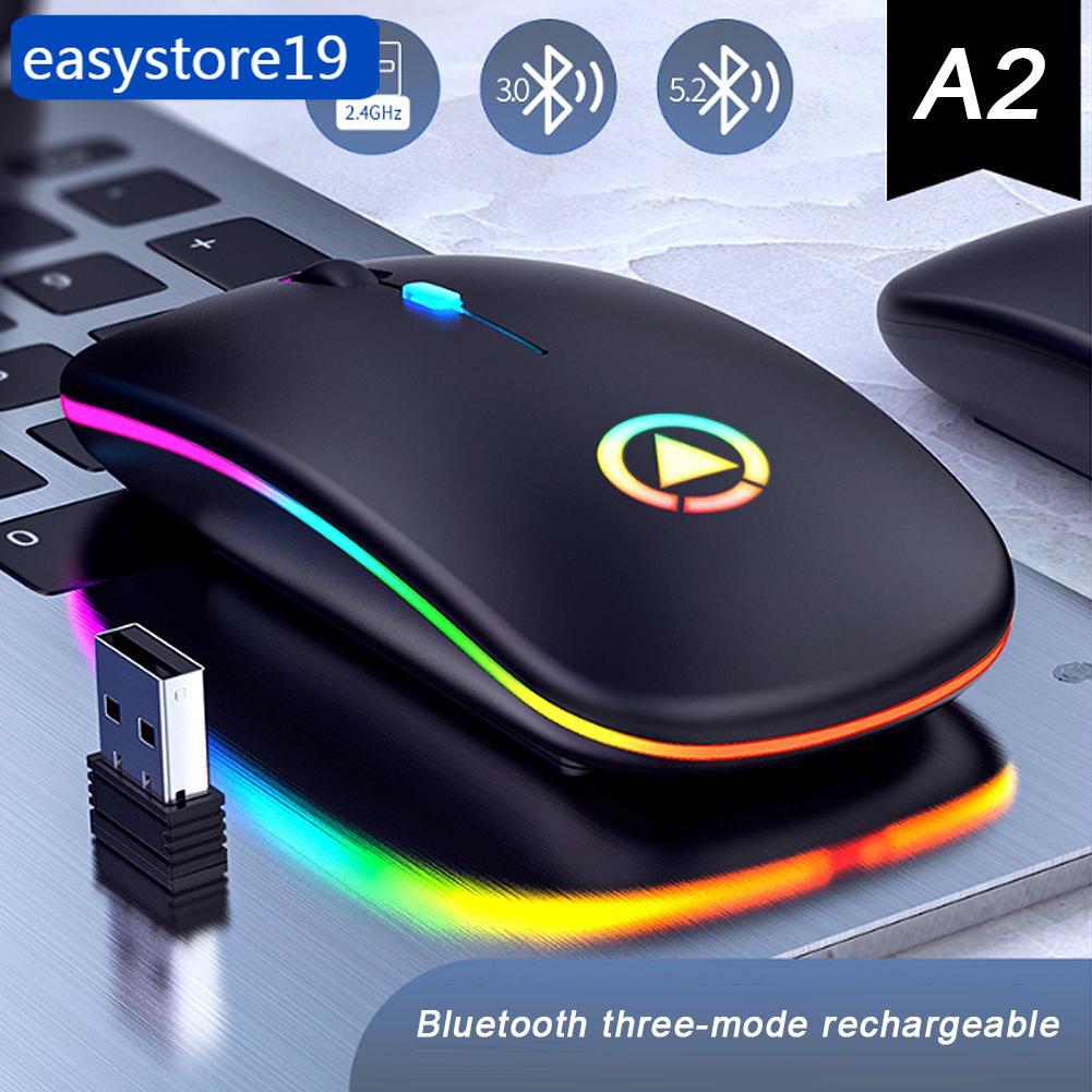 ES Chuột không dây RGB Chuột Bluetooth 5.0 Chuột máy tính Chuột chơi game phát sáng có thể sạc lại