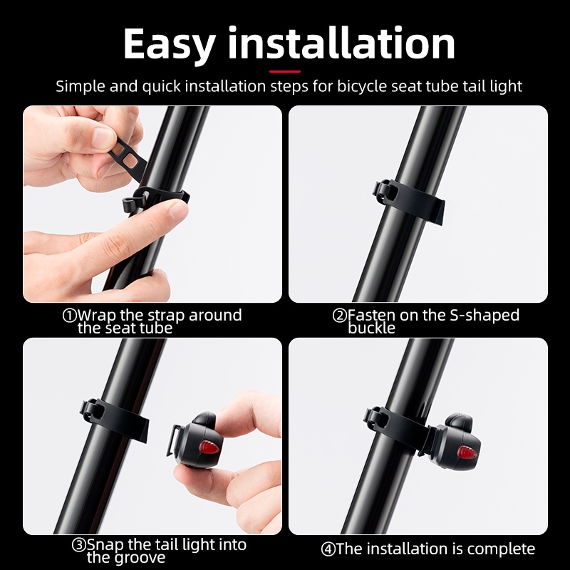 Rockbros Đèn Chiếu Hậu 5 Chế Độ Chống Nước IPX6 180 Cho Xe Đạp°Đèn Tín Hiệu Gắn Đuôi Xe Đạp Hình Chú Ếch Ngộ Nghĩnh