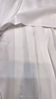 Đầm sơ mi trắng dập li
