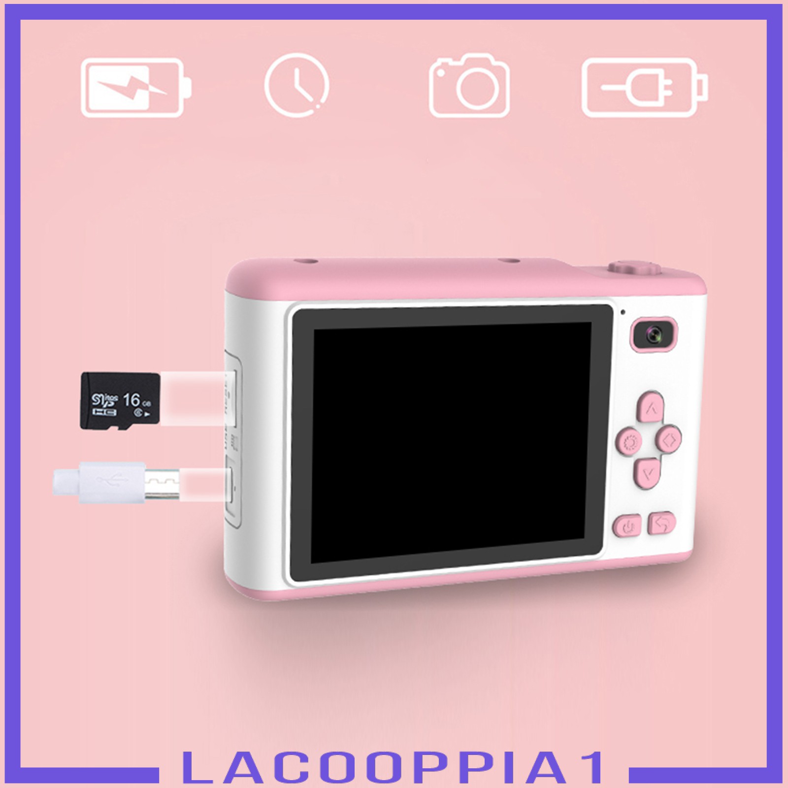 Máy Ảnh Kĩ Thuật Số Lapoppia1 2.8 Inches Có Thể Sạc Lại Cho Bé | BigBuy360 - bigbuy360.vn
