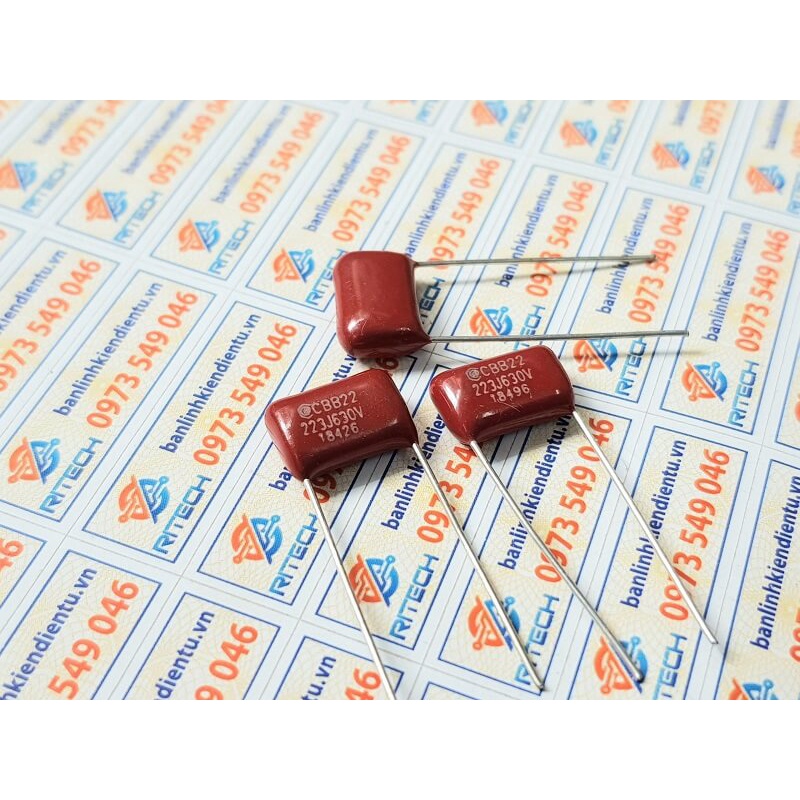 [Combo 20 chiếc] Tụ CBB22 223J 630V ( 223J630V ) 22nF P=10MM