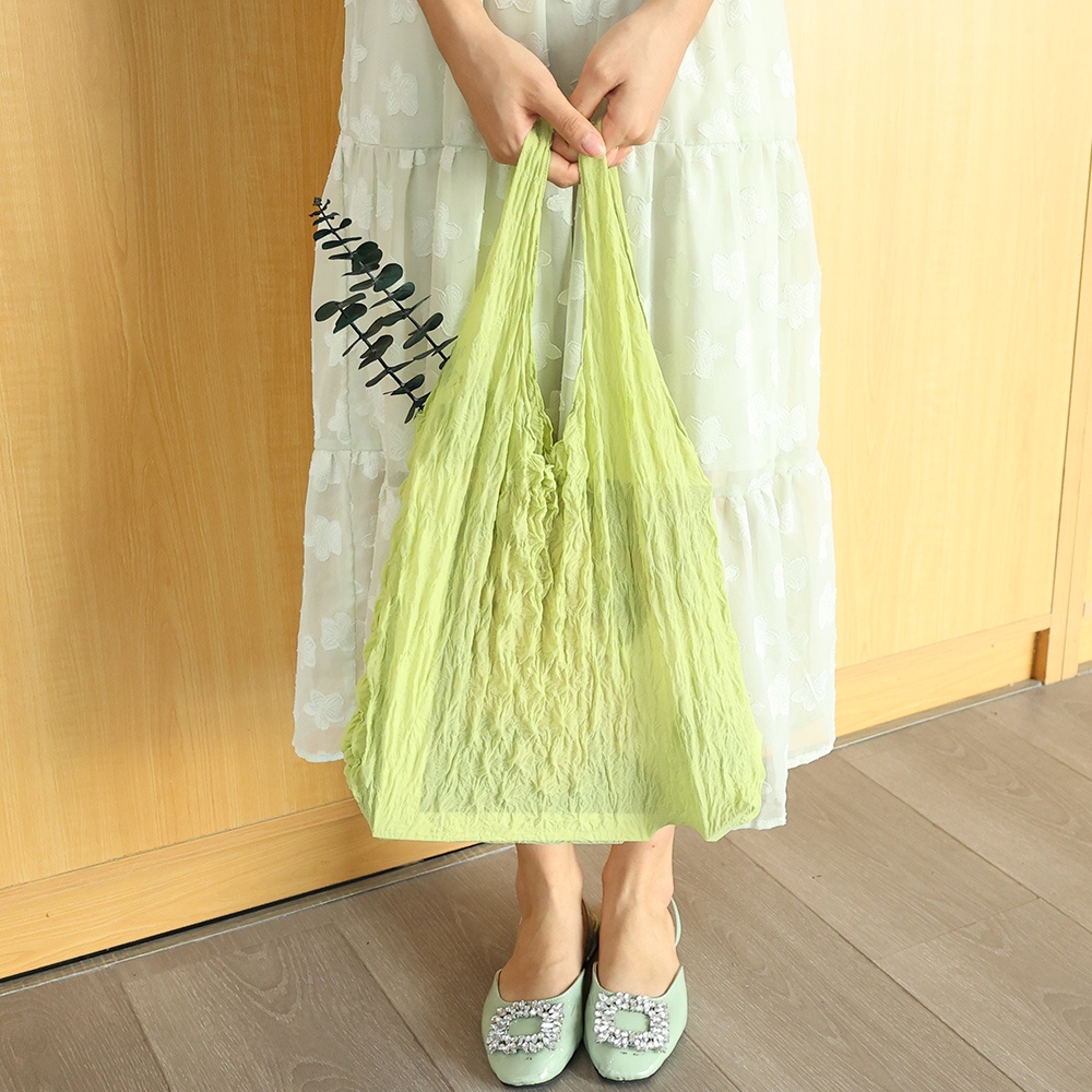 Túi Xách Mua Sắm Cỡ Lớn Màu Trơn Co Giãn Thời Trang Dành Cho Nữ