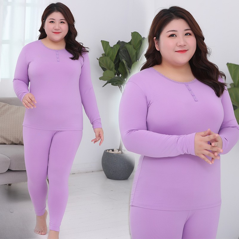 Bộ Đồ Mùa Đông Màu Sắc Đơn Giản Ấm Áp Có Size Lớn 200 Kg Cho Nữ