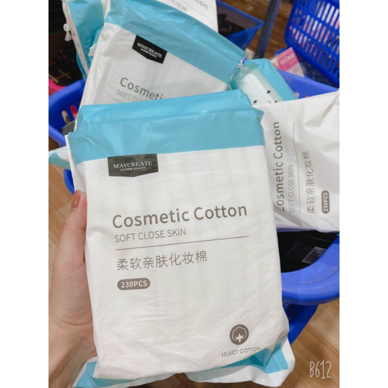 Bông tẩy trang 230 miếng Cosmetic Cotton của Maycreat C505