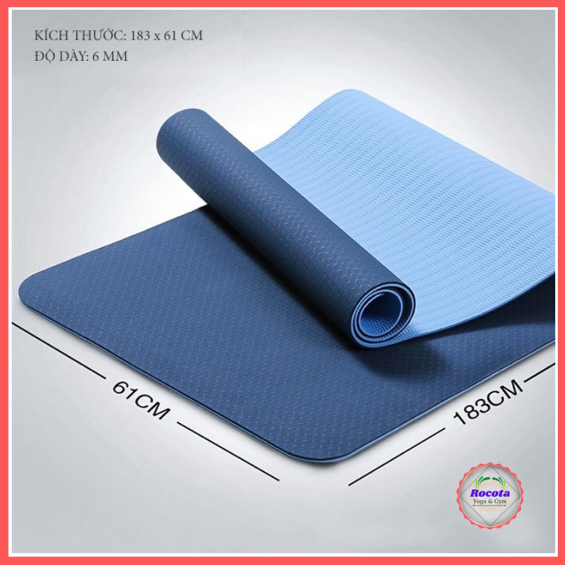 [Lỗi nhỏ - Hàng thanh lý] Thảm tập yoga định tuyến chống trơn trượt 6 8mm, Thảm tập gym tại nhà giá rẻ