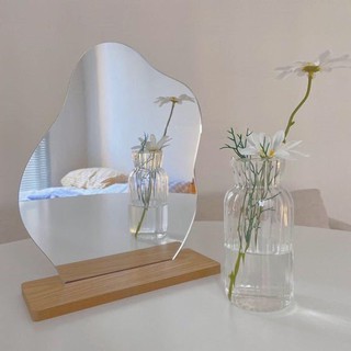 Kính mây miễn phí, đế gỗ, gương để bàn có đế, đạo cụ chụp ảnh, trang trí phòng