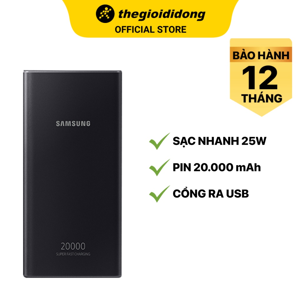 Pin sạc dự phòng Samsung EB-P5300 20.000 mAh Type C/1 cổng USB 1 cổng Type C - Chính hãng BH 12 tháng