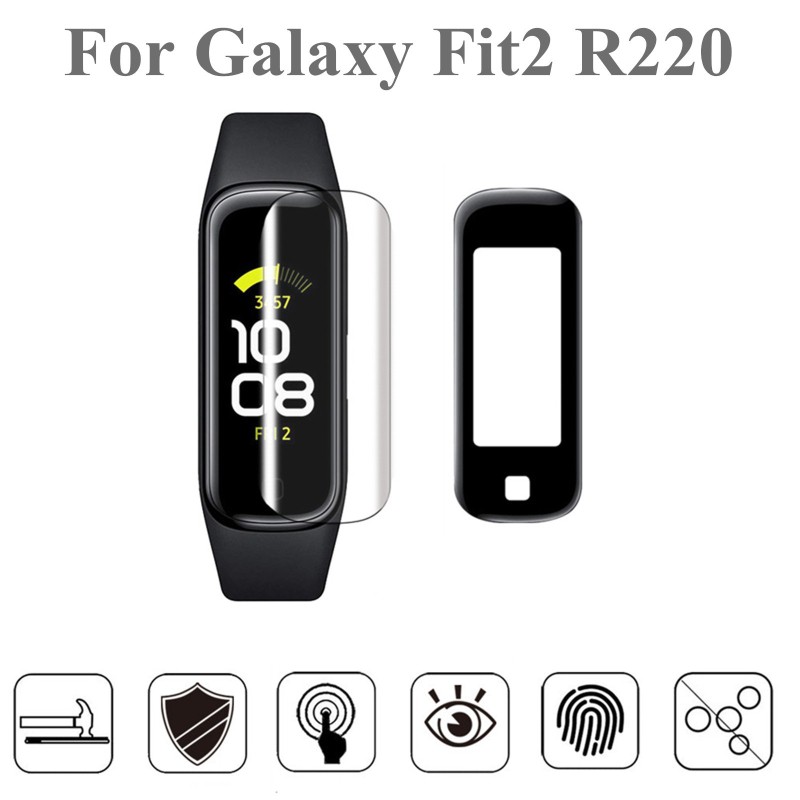 Set 2 Miếng Dán Trong Suốt Bảo Vệ Màn Hình Viền Cong 3D Thời Trang Cho Samsung Galaxy Fit 2 Sm-R220