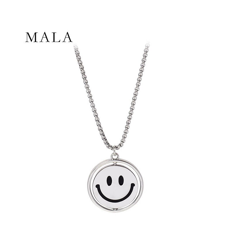 Vòng cổ dài MAYEBE LAVEND mặt hình mặt cười phong cách Hàn Quốc thời trang