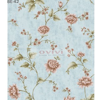 Giấy dán tường vintage hoa dây, hoa hồng nổi kim tuyến sang trọng dày đẹp dán keo sữa