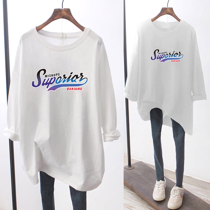 NRVP Áo thun tay dài dáng rộng phong cách Hàn Quốc thời trang mùa hè cho nam và nữ 2021