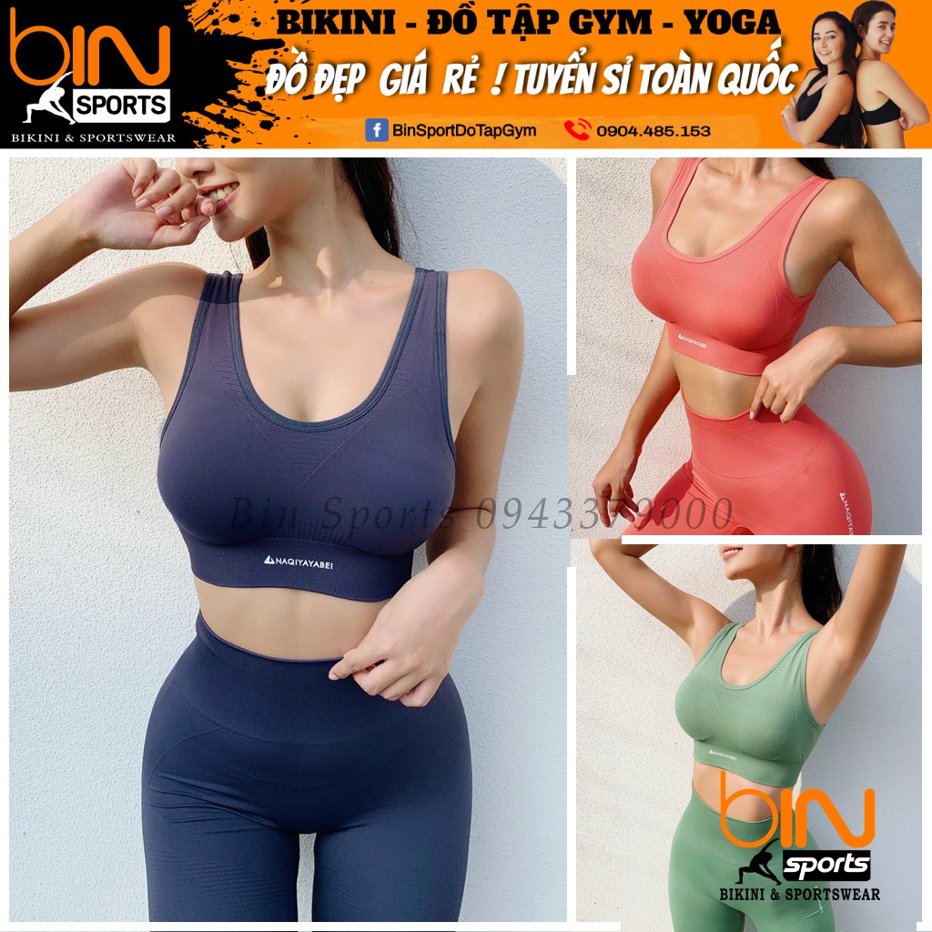 Bộ tập thể thao gym yoga nữ dệt kim áo bra quần dài kèm mút cao cấp hàng nhập BD101