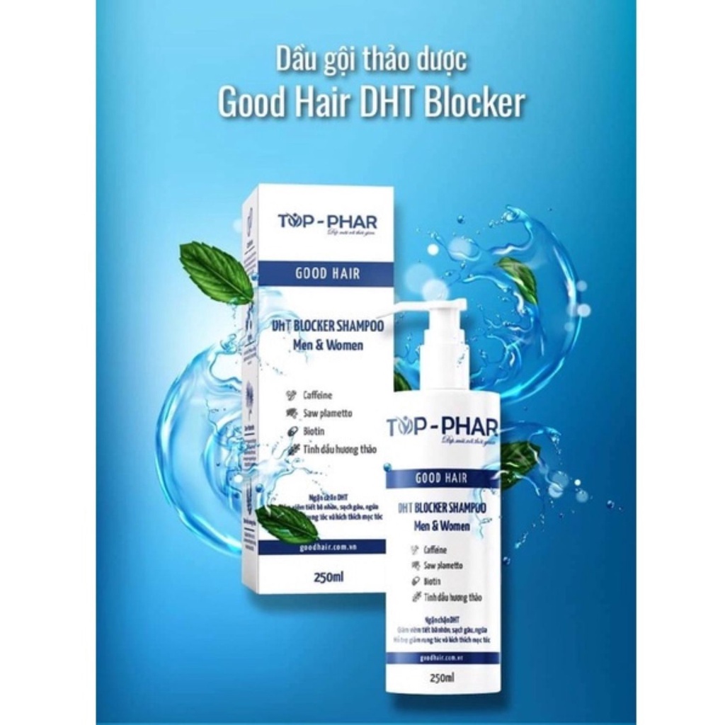 Good Hair DHT Blocker, giảm rụng tóc, hói đầu, mọc tóc hiệu quả nam nữ, dầu gội good hair