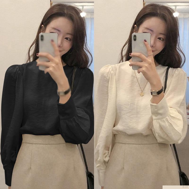 Áo thun nữ cổ tròn màu trơn