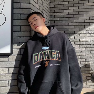  Áo Hoodie Dáng Rộng In Chữ Phong Cách Harajuku Nhật Bản Size M-8Xl Cho Nam