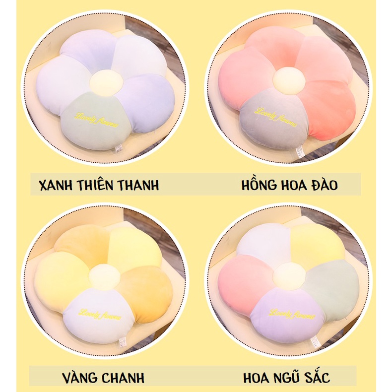 Order | Gối tựa hoa đào 5 cánh nhung mịn