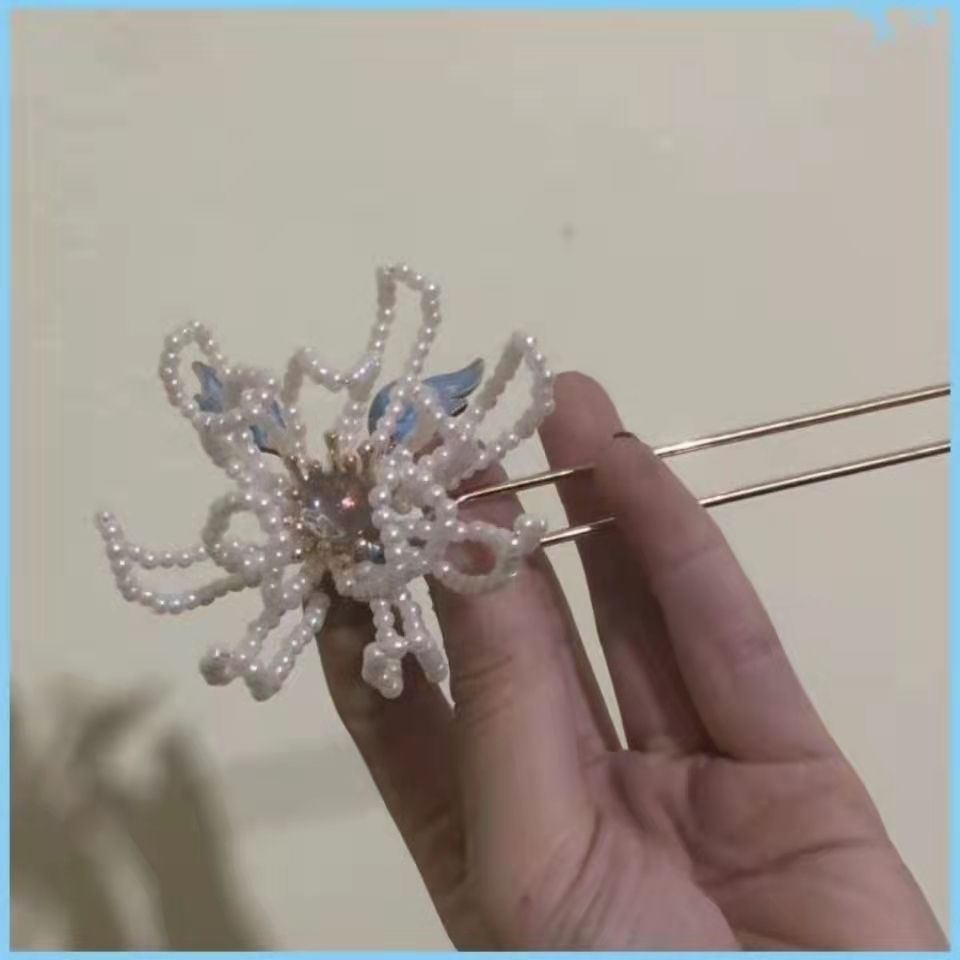 [Aishang Đẹp] Phụ Kiện Cài Tóc Đính Ngọc Trai Giả Phong Cách Hanfu Cổ Điển Cho Cô Dâu