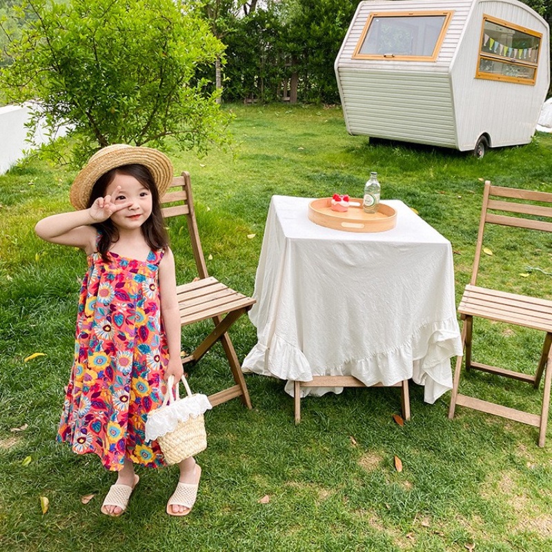 Đầm hoa Không tay tươi mát  1-6 Tuổi