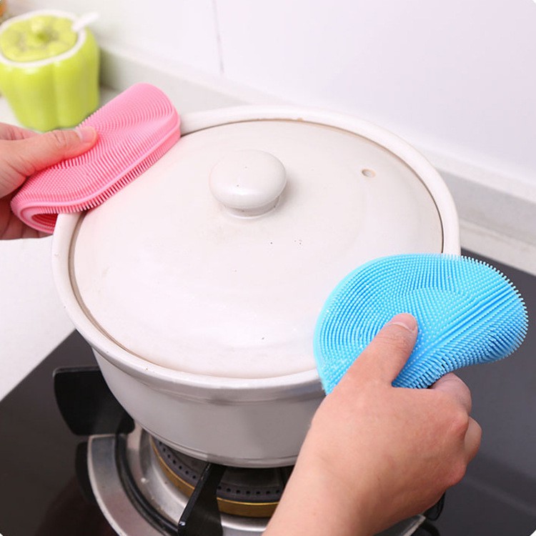 Combo 3 miếng rửa chén bát silicone tiện dụng ms12