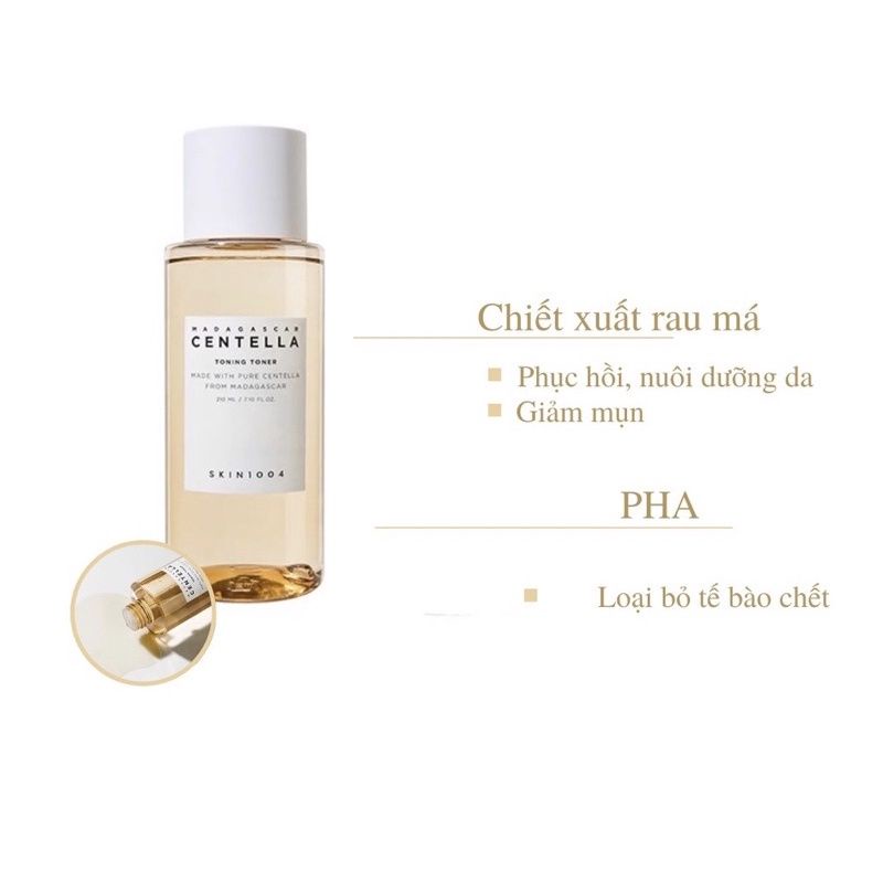 Toner Rau Má Dịu Nhẹ Skin1004 Madagascar Centella Toning Hàn Quốc dung tích 210ml