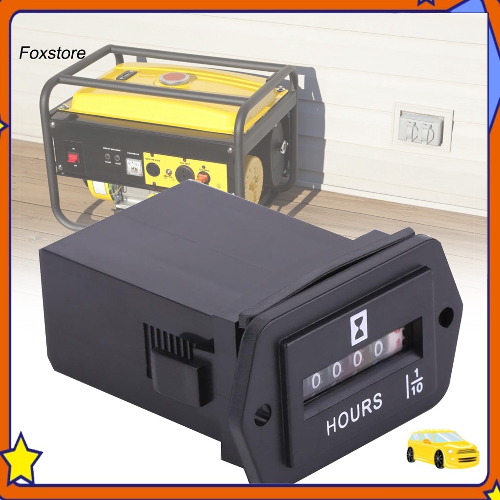 Máy Đo Giờ Thạch Anh Dc 12v-36v Chuyên Dụng Cho Máy Móc