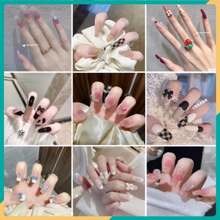 Bộ 24 móng tay giả, nail đính đá đẹp [WR]