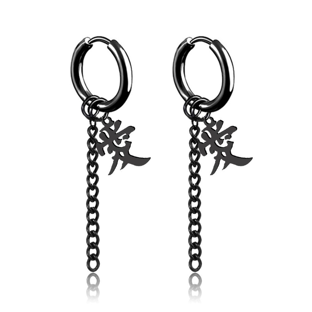 Khuyên Tai Dạng Kẹp Hình Ngôi Sao / Mặt Trăng Bằng Thép Không Gỉ Nhiều Màu Thời Trang Hip Hop Hàn Quốc Cho Nam Và Nữ