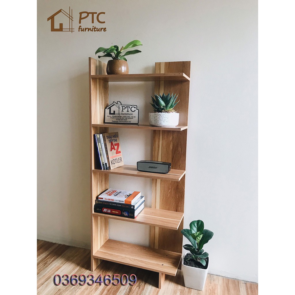 Kệ sách 5 tầng gỗ MDF nhập khẩu sang trọng cho ngôi nhà bạn