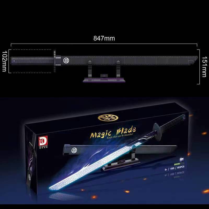 Đồ chơi lego 1505 Mô Hình Thanh Kiếm Nhật Phát Sáng Magics Blade 853 mảnh