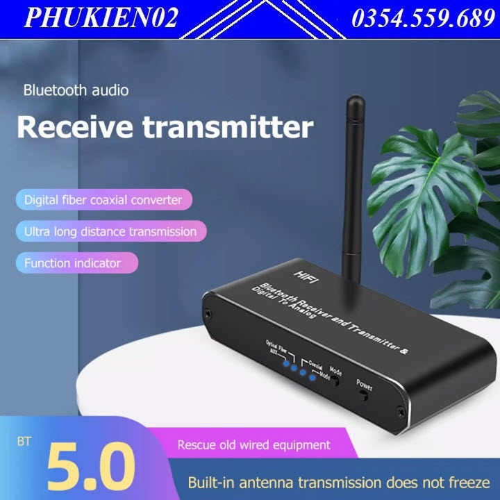 Bộ Thu Phát Bluetooth 5.0 Giải Mã Bluetooth D09 (Hỗ Trợ Cổng Optical)