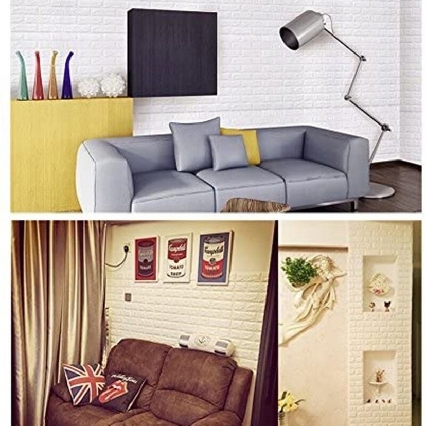 Giấy dán tường họa tiết đá hoa cương 3D tự dính chống thấm nước trang trí phòng trẻ em