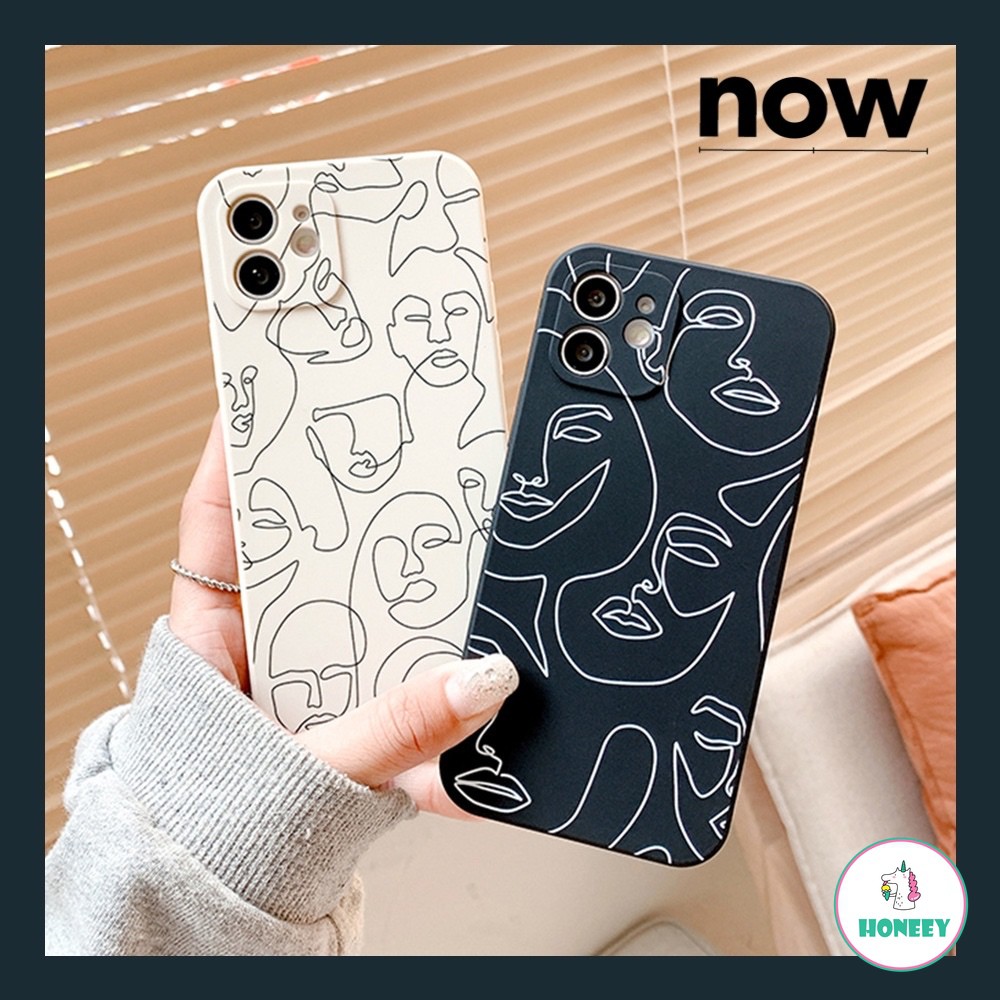 Ốp Điện Thoại Tpu Họa Tiết Hình Mặt Người Trừu Tượng Thời Trang Cho Iphone 12 11 Pro Max X Xs Max Xr 8 7 | BigBuy360 - bigbuy360.vn