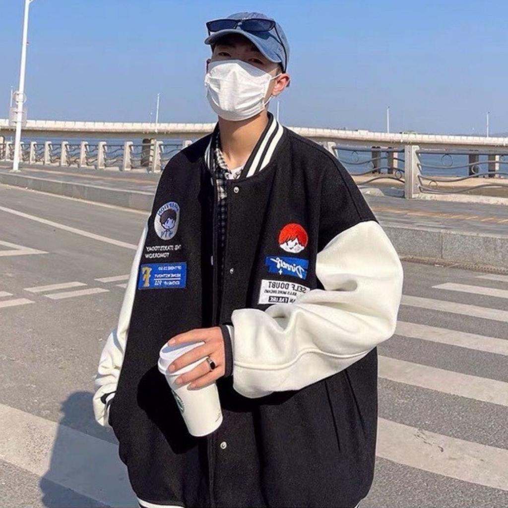 Áo khoác bomber nỉ bông nam nữ form rộng ulzzang unisex street style Hàn Quốc cao cấp rẻ siêu đẹp SUMMER191 | WebRaoVat - webraovat.net.vn