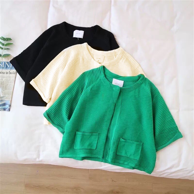 [SẴN] Áo cardigan dáng ngắn tay lỡ babydool , Áo khoác len Nữ cute | BigBuy360 - bigbuy360.vn