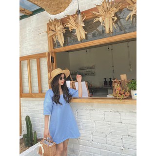 Đầm chữ A Gấm Xanh