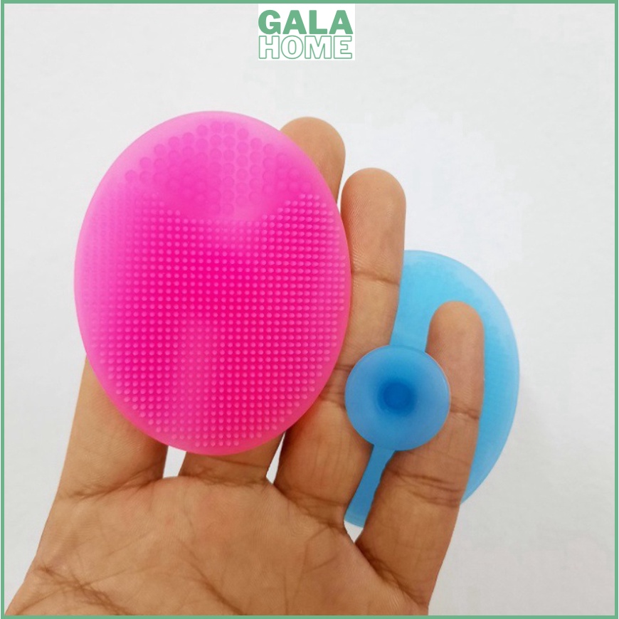 Miếng rửa mặt silicon gai mềm Miếng tạo bọt mềm mại hình oval GALA HOME