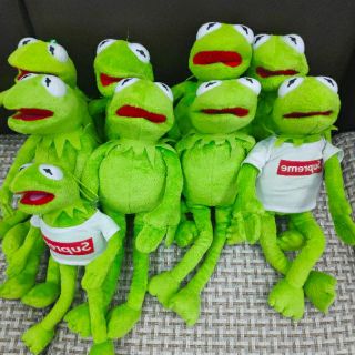 Gấu bông ếch Kermit meme màu xanh ( chân tay có khớp kẽm)