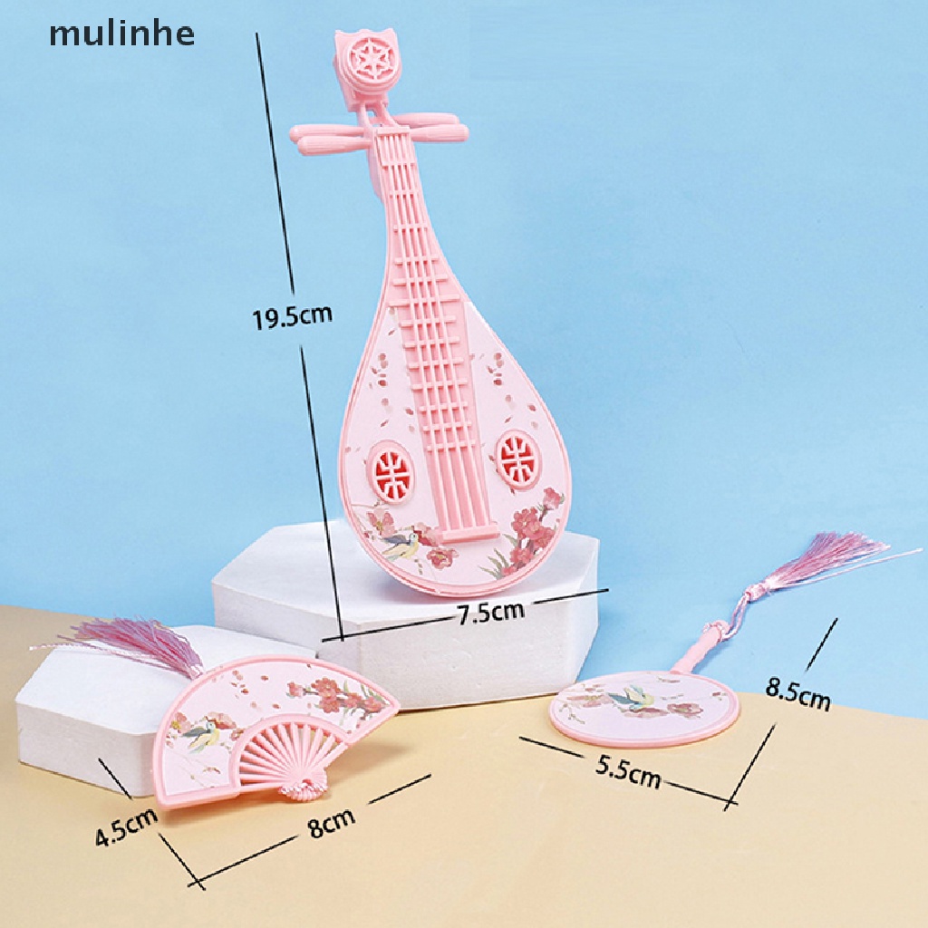 1 Bộ Quạt Cầm Tay Pipa Cổ Điển Trang Trí Cho Nhà Búp Bê