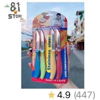 Bộ 4 dao cắt tỉa trái cây sắc bén stainless steel 81 Store