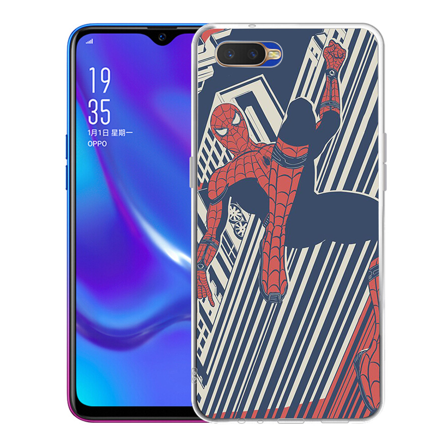 Ốp Điện Thoại Trong Suốt In Hình Người Nhện Marvel Cho Vivo V5 V5s V7 Plus V11 Pro V15 V19 V20 Se Y66 Y67 Y70 Y75 Y79 C99