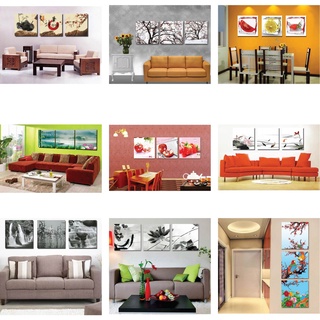 HCM-Tranh trang trí, tranh treo tường phòng khách, tranh nghệ thuật thiên nhiên bộ ghép, tranh bộ 3 tấm treo tường BH12T