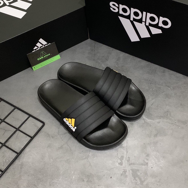 Dép 𝐀𝐝𝐢𝐝𝐚𝐬 Quai Biểu Tượng ADI.DAS Vàng -  Dép Quai Ngang nam nữ đế cao su êm chân bền chắc thời trang