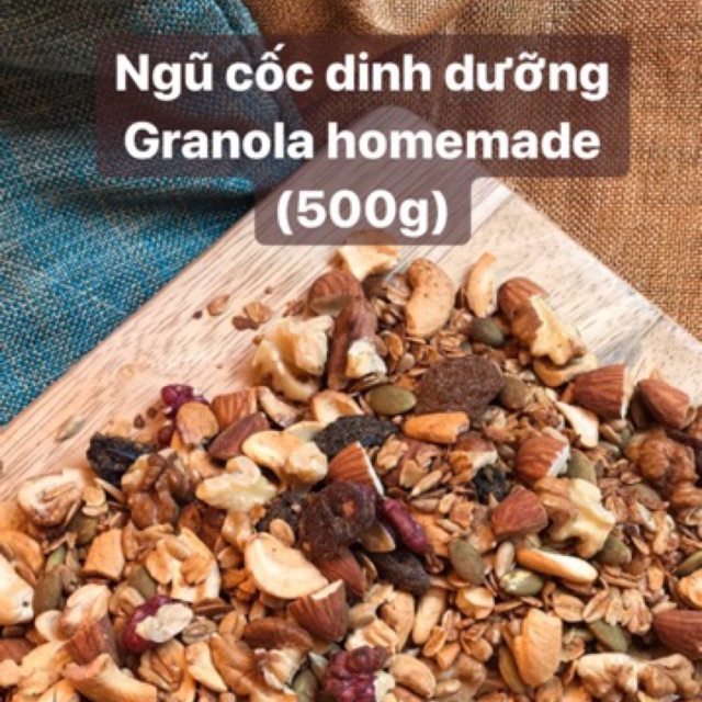 NGŨ CỐC GRANOLA DINH DƯỠNG (500g) MIX CÁC LOẠI HẠT