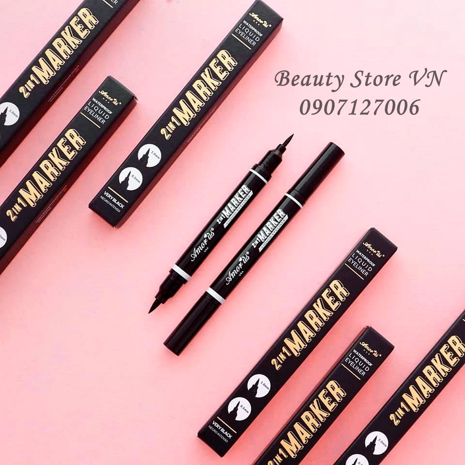 [FREESHIP] Bút Dạ Kẻ Mắt Nước Lâu Trôi Không Lem Dual Eyeliner Pen