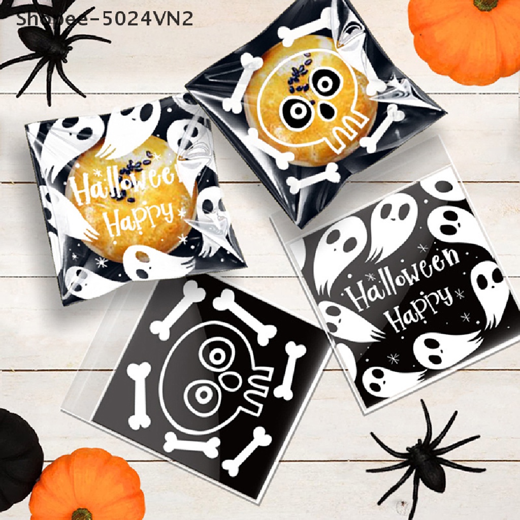[Mới &amp; Halloween &amp; Halloween] 100 Túi Nhựa Đựng Bánh Kẹo Quà Tặng Halloween.