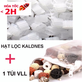 Hạt Kaldnes vật liệu lọc nước hồ cá, bể cá cảnh (100gr) tặng 1 túi đựng Vật Liệu Lọc bể cá